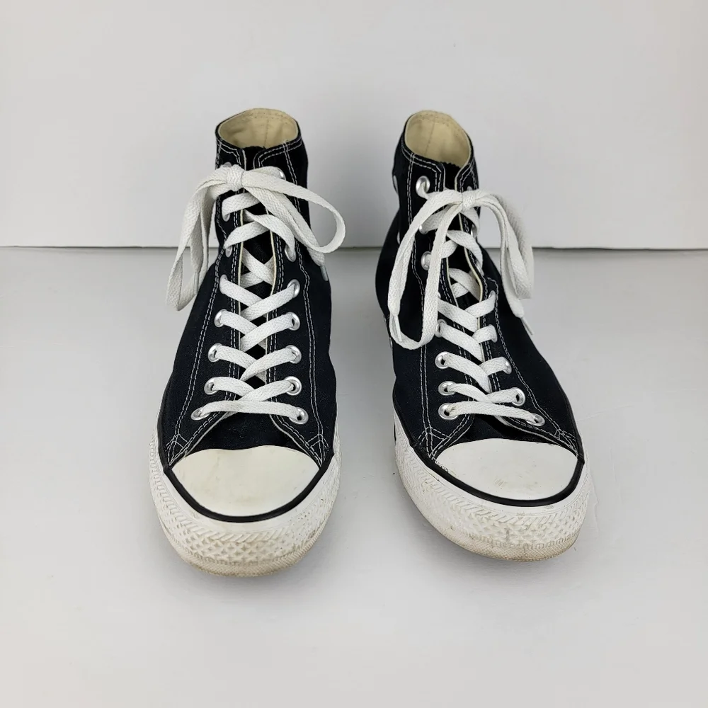 Converse All Star Chuck Taylor Black White High Top Sneakers Shoes Mens Womens - Picture 2 of 12